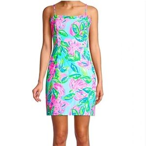 Lilly Pulitzer Brenda Stretch Dress Totally Blossom